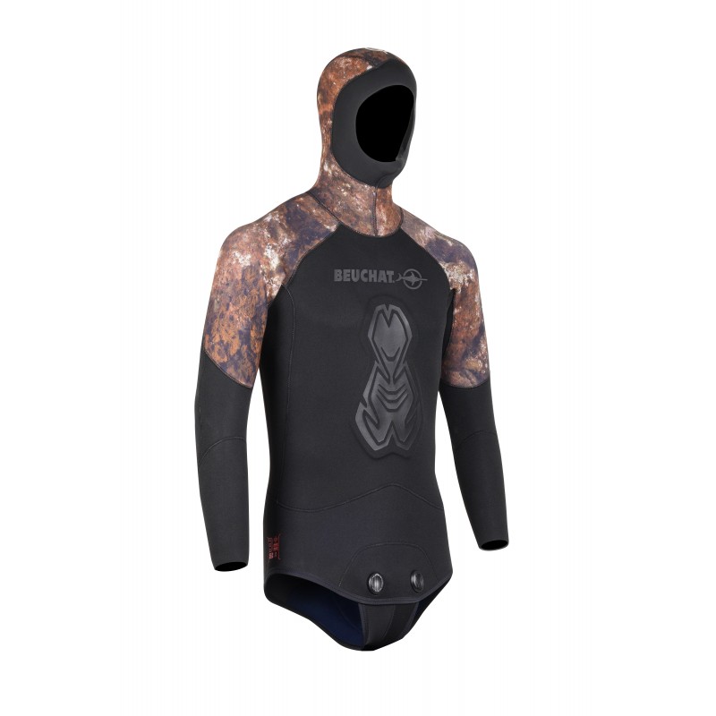 ATLANT BROWN - JACKET 7 MM - OPEN CELL | NYLON | Echipament Spearfishing | Costume neopren